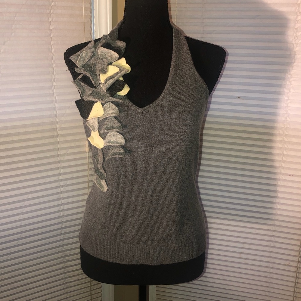 Embellished Halter Top 55% Silk,45% Cashmere